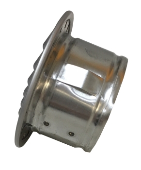 Lüftungsgitter Aluminium eloxiert mit Stutzen DN 75-80 mm